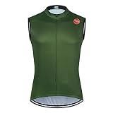 SUDUSUDO Men's Cycling Jersey Sleeveless Tops Clothing Bike Shirts Vest Breathable Bicycle Clothing