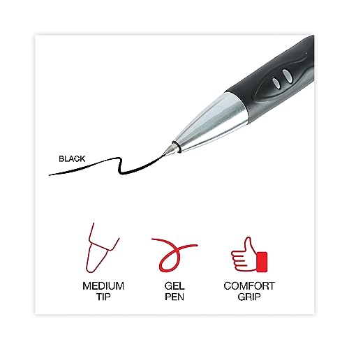 Bolígrafo retráctil roller gel Universal 39710, tinta negra, punto medio, docena miniatura 5