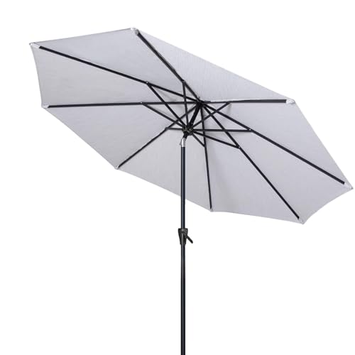 Image of Tempera Patio Market Outdoor Table Umbrella with Auto Tilt and Crank, Large Sun Umbrella with Sturdy Pole & Fade Resistant Canopy, Easy to Set