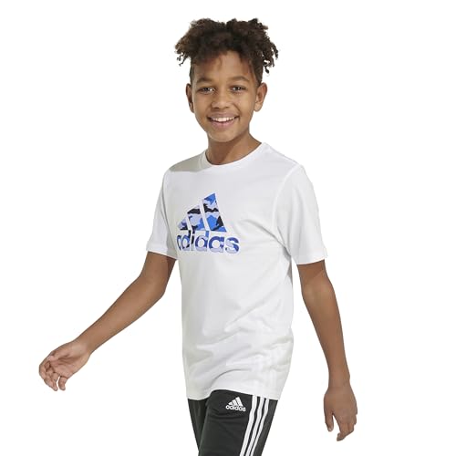 Image of adidas Boys Short Sleeve Camo Logo Tee