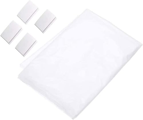 Pantalla de proyector de ventana de tela blanca mate, paño plegable para Navidad y Halloween, 70.86 x 47.24 pulgadas