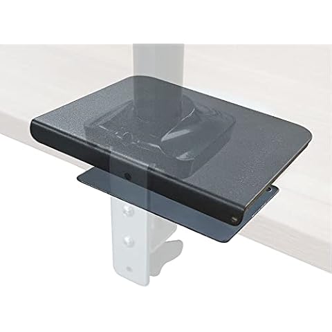 Steel Monitor Mount Reinforcement Plate for Thin, Glass and Other Fragile Tabletop, Steel Bracket Plate Fits Most Monitor Stand C Clamp Installation Cover