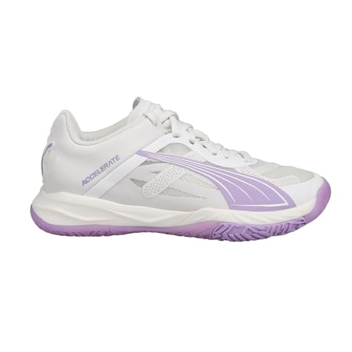 PUMA Womens Accelerate Nitro Sqd Volleyball Volleyball Sneakers Shoes Indoor - White - Size 8 M