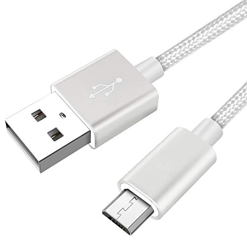 Replacement PS4 Controller Charging Cable Sync Cord, Play and Charger Cable Compatible for PS 4/ DualShock 4/ PS4 Slim/ PS4 Pro/Xbox One/S/Xbox One Elite/Xbox One X Controllers (3.3ft) (Silver)