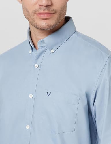 Image of Allen Solly Men's Cotton Buttoned Down Shirt | Classic Fit, Soft Breathable Fabric, Smart Casual & Office Wear