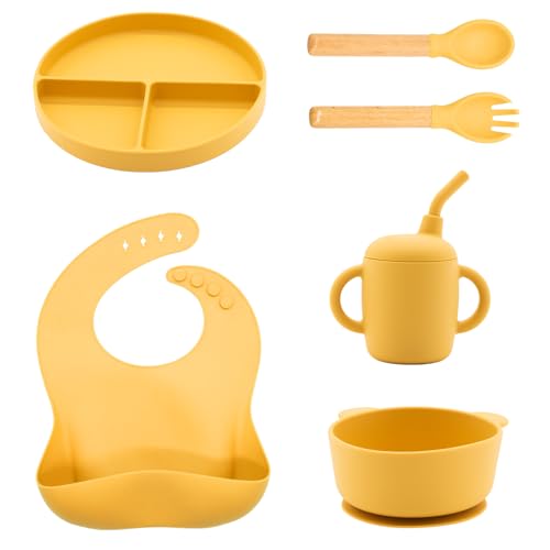 CHCC Silicone Baby Feeding Set 6 Pcs, Baby Led Weaning