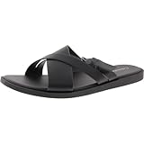 Calvin Klein Men's Elon Flat Sandal, Black, 11