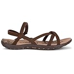Trespass Womens Leather Sandals Kimbra - Active Summer Walking Sandals, Ladies Hook Loop Strap Shoes, Casual Holiday Outdoor Sandals, Cushioned Moulded Footbed