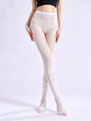 Image of Sahabowi Women Tights, Sheer High Waist Pantyhose, Vintage Control Top Stockings, Siwa7
