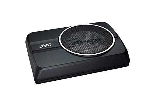 Jvc Cw-Dra8 Compact Powerful Subwoofer 250-Watt Class D Amplifier, Shallow Profile 8 Inch Sub, Aluminum Enclosure For Deep Bass, Wired Remote, Compact Design, Easy Installation #TOP1