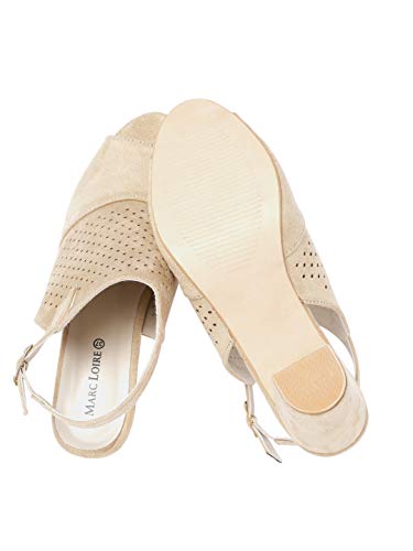 Image of Marc Loire Women's Block Heels Synthetic Backstrap High-Top Sandals Mules