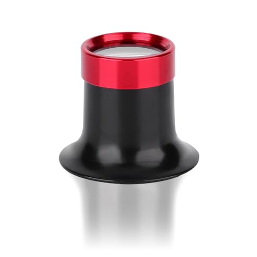 Tiiyee - Watchmaker Loupe, 10X Jewelers Magnifying Glasses Protable Aluminum Alloy Eye Loupes Lightweight Jewelry Magnifier Watch Repair Tools for Close Work Pocket Gems Stamps Philatelist Coins Sapphire