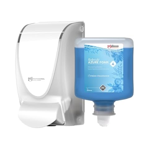 Manual Wall Mount Soap Dispenser and Refill Starter Kit, 1L Cover