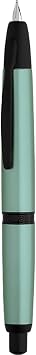 erofa Majohn A1 Press Fountain Pen Fine Nib with Box, Retractable Green Metal Ink Pen with Converter Writing Set Black Clip Version