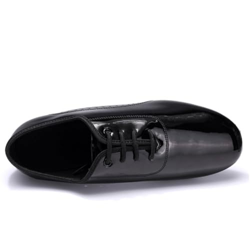 HIPPOSEUS Boy's Ballroom Dance Shoes Black Tango Salsa Latin Dancing Teaching Shoes,Model KCBD2