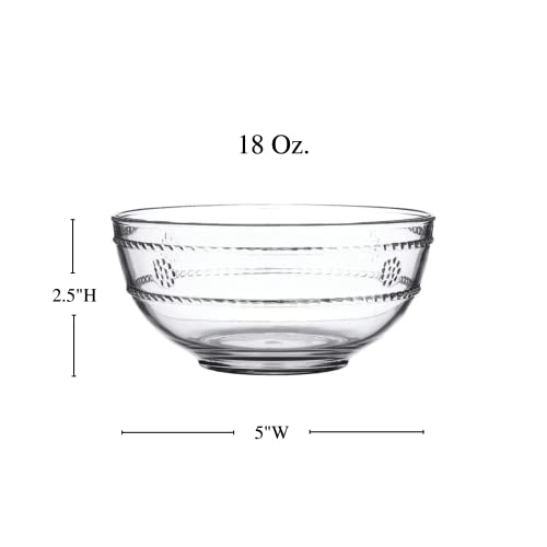 Juliska - Isabella Acrylic Berry Bowl, Acrylic Glass - Unbreakable, Clear Acrylic, Embossed Serving Bowl #TOP1