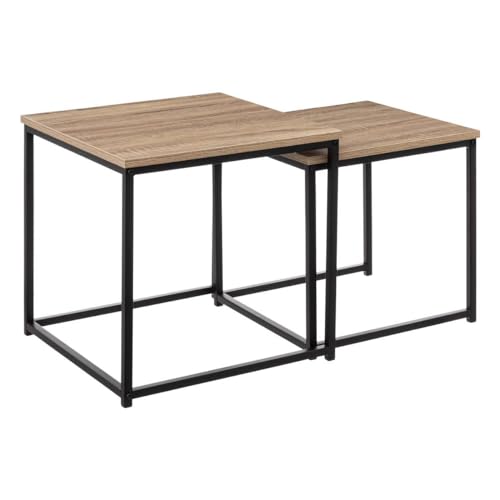 5 five simply smart 2 Tables de Table Aliaj Aspect chêne Naturel