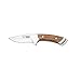 Cudeman Cuchillo de Caza 222-L con Mango de Madera de Olivo y Hoja de 10,5 cm, de Uso Deportivo, Herramienta Camping Pesca, Caza, Actividad Deportiva + Tarjeta Multiusos de Regalo