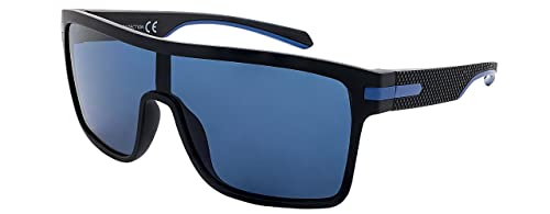 SQUAD Gafas de sol Hombre, Cuadradas Marco Negro Mate lente azul modelo Deportivas Para Conducir