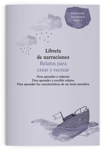 ADDITIO - Libreta de Narraciones, Secundaria nivel 2 | Tamaño 19,5 x 28,5 cm. | Papel ecológico | Cubierta color lila | Castellano |