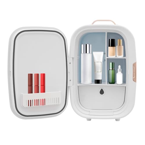 12.68Qt Beauty Fridge Cosmetics Refrigerator Compact Fridge for Makeup Lipstick Comestic Storage, Skincare Cooler & Warmer Portable Mini Refrigerator Intelligent Constant Temperature Control (White)