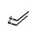Adjustable Cubicle Hangers, Black, Set of Two