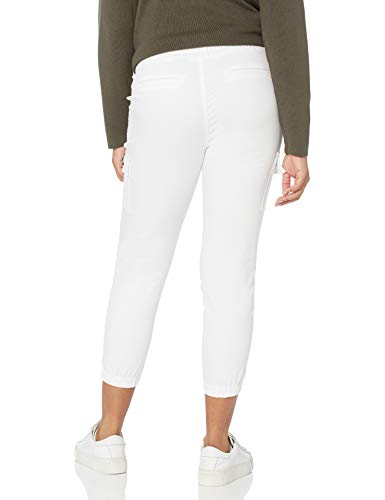 cover girl Women's Cargo Pocket camo Jogger Juniors Plus Size High Waisted Skinny Pants with Drawstring, Solid White, XX-Large2