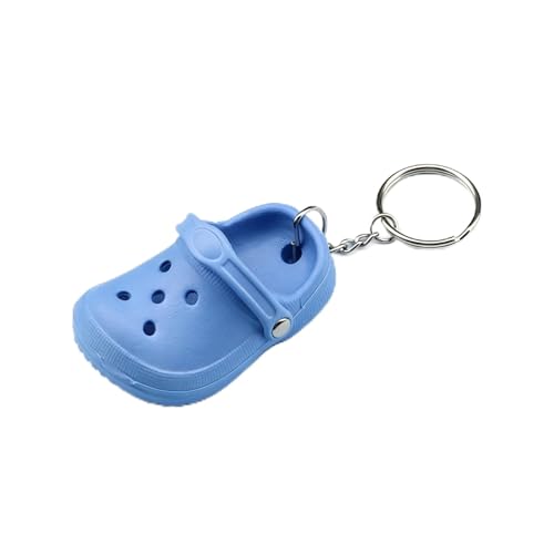 MPK DIY mini hole shoe keychain is a refreshing and summer getaway making it a unique pendant keychain gift. (Blue(A single shoe))