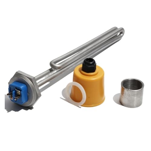 LIUCH Calentador eléctrico de 1 ', todo acero inoxidable 304, 240V, 2500W, 3500W, 4500W(Silver,3.5KW 240V 360mm)