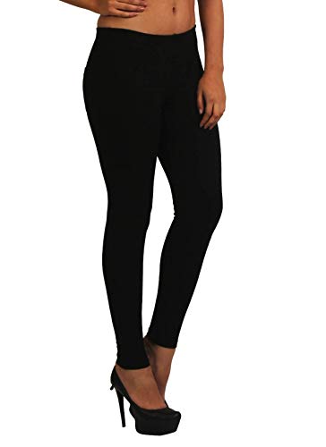 Image of Frenchtrendz Women's Skinny Fit Mid Rise Stretchable Cotton Spandex Jegging Pull On (XS-4XL)