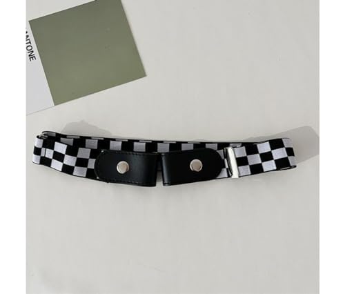 Image of Toxen Invisible Buckle-less Jeans Belt with Ring Adjustable Buckle Free Waist Belt Elastic Belt for Jeans Pants Skirts Women or Men