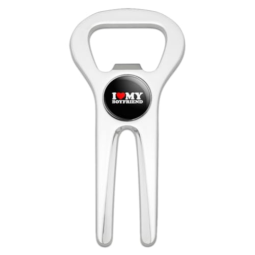 Graphics & More I Heart My Boyfriend Golf Golfing Divot Repair Tool Bottle Opener