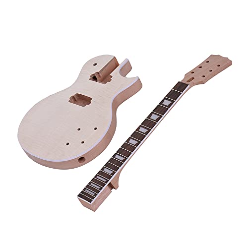 Dounan Kit de bricolage pour guitare électrique – Corps et manche en acajou – Rose – Touche en bois - Les Beatles, Paul McCartney, John Lennon, RIngo Starr, George Harrison Dounan Kit de bricolage pour guitare électrique - Corps et manche en acajou - Rose - Touche en bois – Image 5