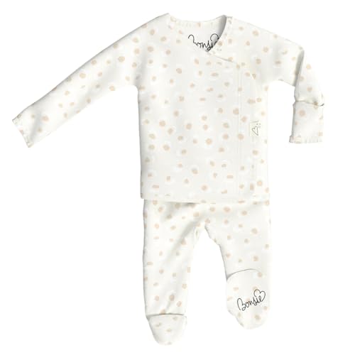 Image of Bonsie Skin to Skin Babywear Footie Bodysuit - Baby Footed One Piece with Cheetah Pattern - Baby Cheetah (Newborn)