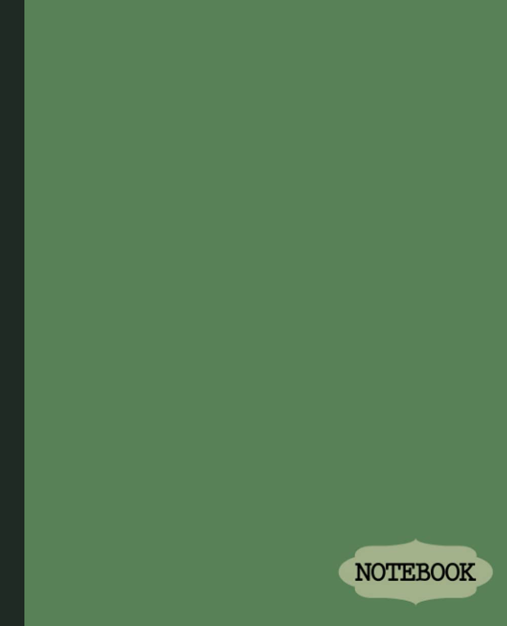 Simple Composition Notebook: Flat Green Fern Color , Crocodile Color Cover Book - College Ruled 100 Pages - 7.5" x 9.25" Simple journal for kids and adults. Perfect for students and teachers