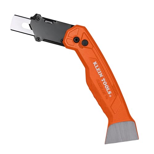 Klein Tools 44310 FLICKBLADE Carpet Blade Folding Utility Knife, Two Locking Positions at 135-Degree...