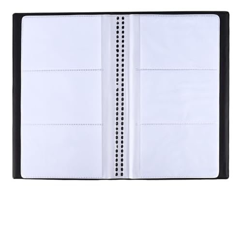 Tarjetero para 240 Tarjetas de Visita de Cuero PU, Álbum Portatarjetas Profesional, Organizador de Tarjetas de Crédito y Negocio con 40 Hojas de PVC Transparente, Libro para Tarjeta de Identificación