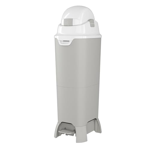 Image of Foundations Hands Free Tall Diaper Pail with Airtight Lid - Durable & Odorless Disposal, Large Capacity, Holds up to 60 Newborn Diapers, Refill with Any Bags, Baby Registry Gift - Gray (9622057)