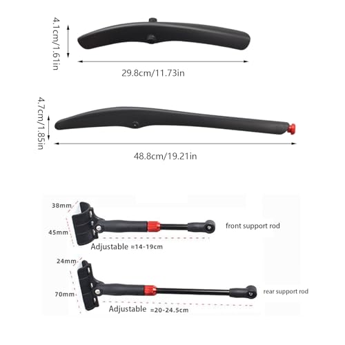 Guardabarros de bicicleta para montaña ruta y caminos húmedos kit de protección total 6