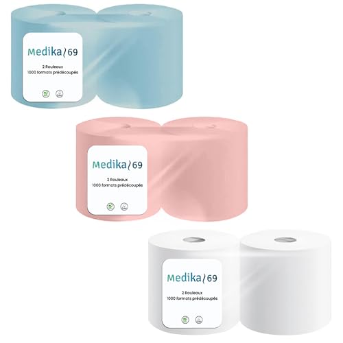 Bobine papier bleu absorbant huile graisse et eau x4