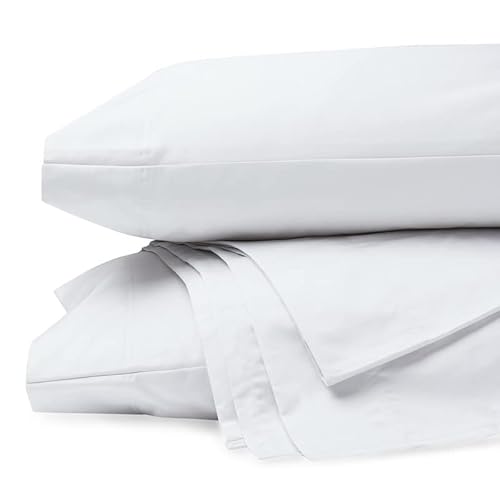 Color Sense 1200 Thread Count White Queen Size Bed Sheet Set, Cotton Rich 4 Piece Bedding Set, Durable & Moisture Wicking, Wrinkle-Resistant, Soft Sateen Sheets With Elasticized Deep Pocket #TOP1