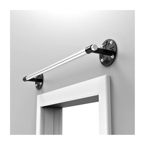 Ścieżny montowany pull up bar do domowej siłowni, Heavy Duty Steel Poziomy pasek fitness z wygodnymi uchwytami, obsługuje 660 funtów, stabilny sprzęt do ćwiczeń do treningu na ramionach klatki piersio