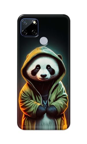 Image of Printed Hard Back Cover Case for Realme C12 Back Cover (Cartoon Panda) -1111