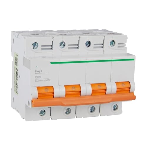 Disjoncteur miniature type C résout surcharges 4P 80A - 5