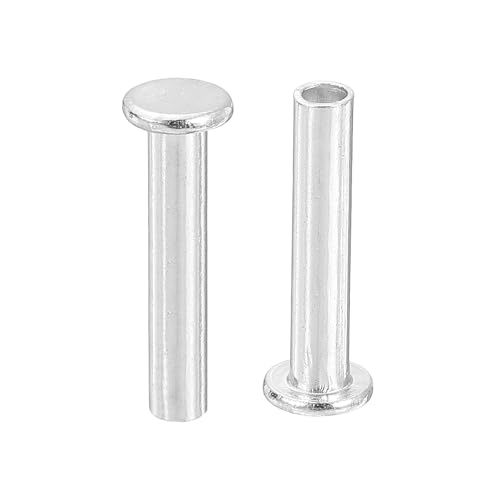 Quarkzman 50 Stück Halbhohlnieten Aluminium 3mm x 14mm