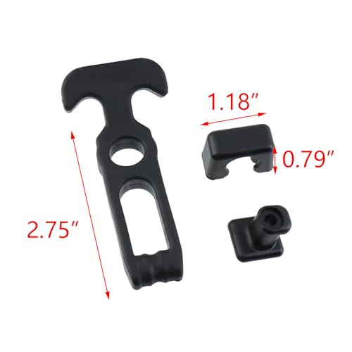 Image of T Tulead Boat Hatch Latches T Handle Latch Rubber Cooler Latch 4.33 inchx1.81 inch Tool Strap Hood Machine Draw Latches 6PCS (Black)