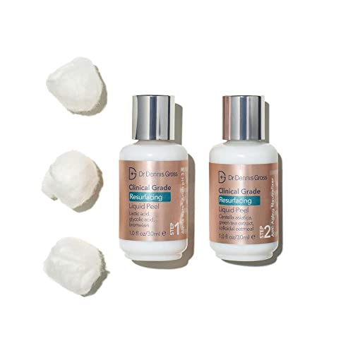 Dr. Dennis Gross Clinical Grade Resurfacing Liquid Peel: for Extremely Dull, Uneven Skin Tone and Texture, Pronounced Wrinkles, Enlarged Pores, and Rough Skin, 1.0 fl oz