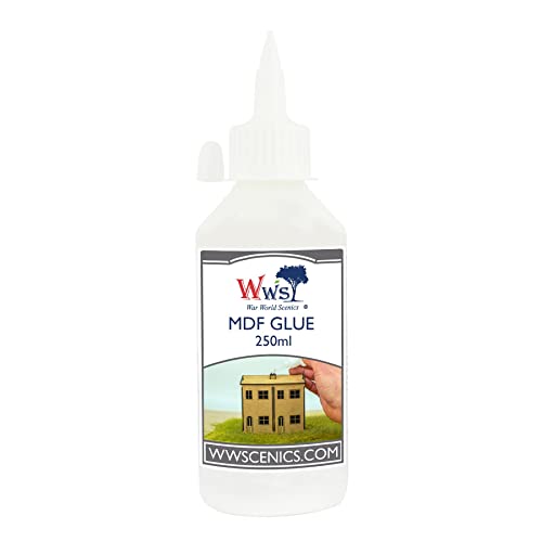 War World Scenics?MDF Glue 250ml for Model Railway Diorama Building Wargame Scenery Structures