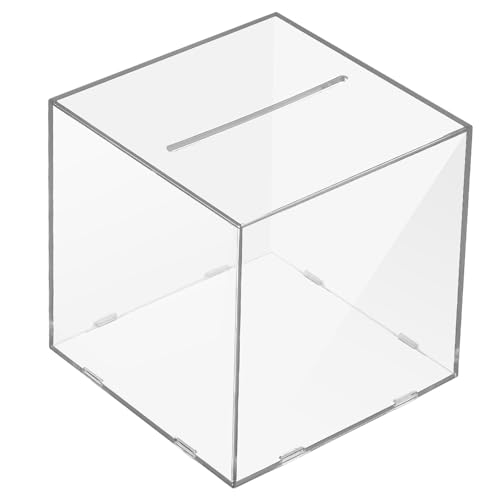 Mikikit Caja Hucha Banco De Monedas Jarra De Ahorro Tarro De Ahorro De Dinero Banco Claro Banco De Dinero Banco Seguro Tarro De Banco De Moneda Transparente Acrílico