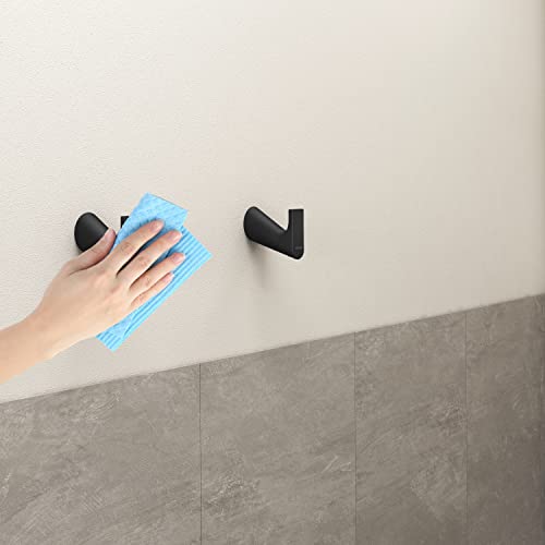 Image of Kohler Accent Single Robe Hook | Door Mount Robe Hanger | Contemporary Straightline Design | Easy Install with Hardware | Rust Resistant Durable Metal Build | Matte Black Finish | 2 Yrs Warranty